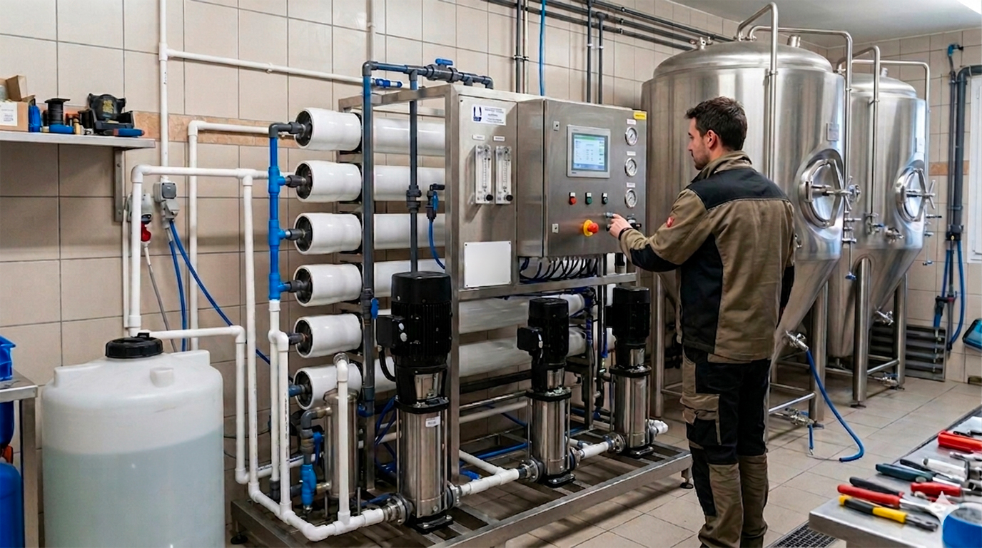 Osmoseur industriel DIMM en exploitation