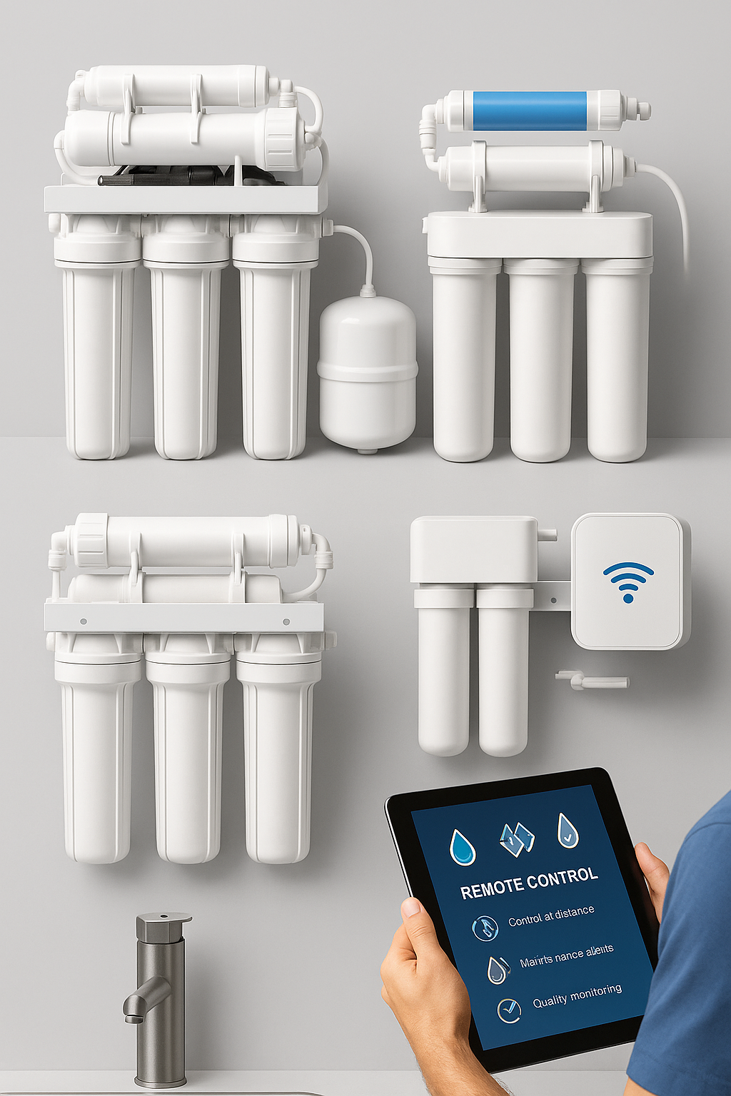 Osmoseur connecté, préfiltration, osmoseur avec reminéralisation